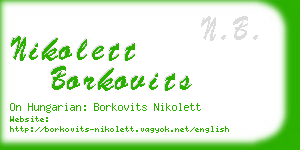 nikolett borkovits business card